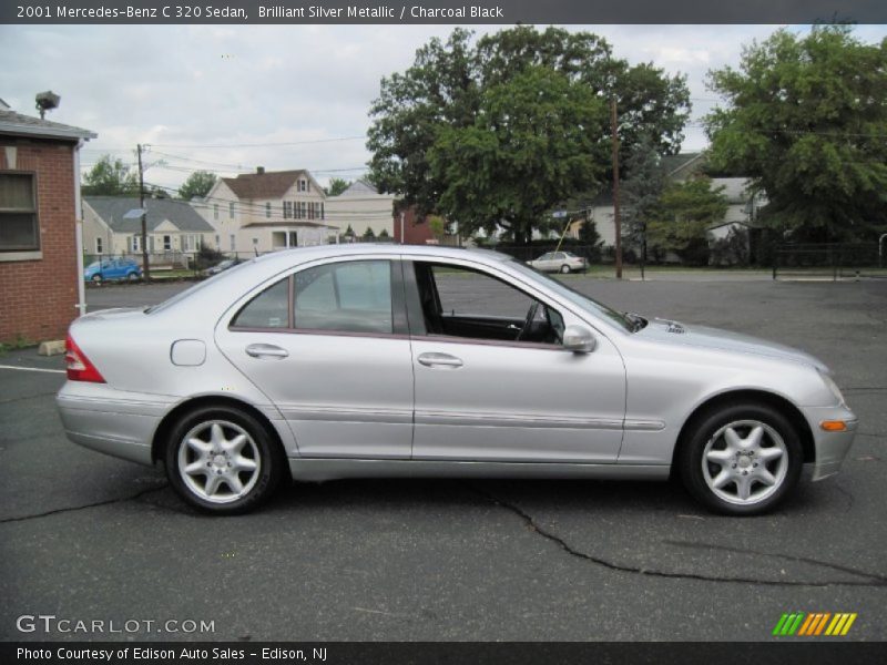 Brilliant Silver Metallic / Charcoal Black 2001 Mercedes-Benz C 320 Sedan