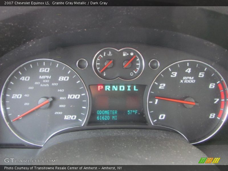 Granite Gray Metallic / Dark Gray 2007 Chevrolet Equinox LS