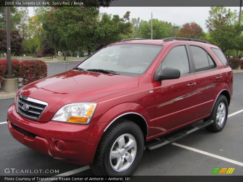 Spicy Red / Beige 2008 Kia Sorento LX 4x4