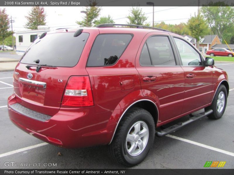 Spicy Red / Beige 2008 Kia Sorento LX 4x4