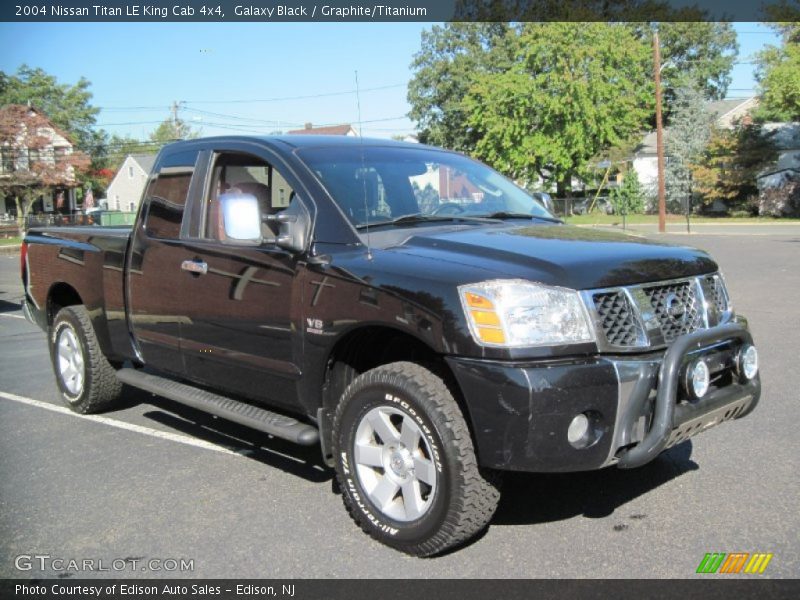 Galaxy Black / Graphite/Titanium 2004 Nissan Titan LE King Cab 4x4