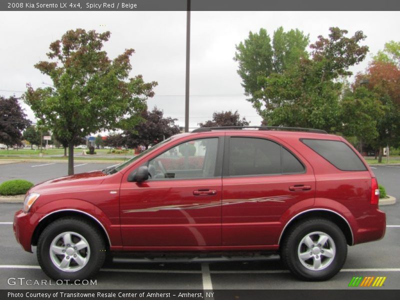 Spicy Red / Beige 2008 Kia Sorento LX 4x4