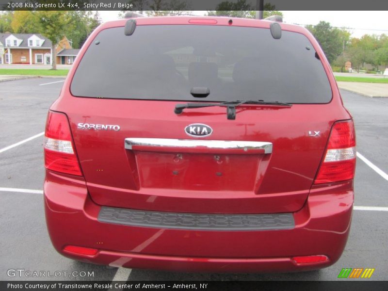 Spicy Red / Beige 2008 Kia Sorento LX 4x4