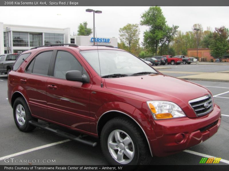 Spicy Red / Beige 2008 Kia Sorento LX 4x4