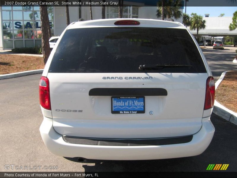Stone White / Medium Slate Gray 2007 Dodge Grand Caravan SE