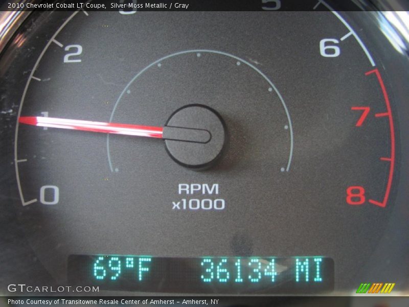Silver Moss Metallic / Gray 2010 Chevrolet Cobalt LT Coupe