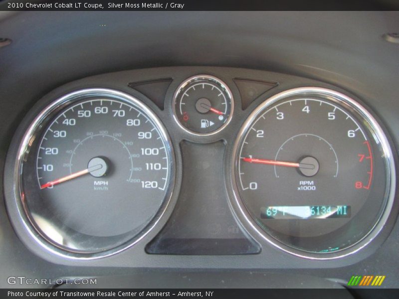 Silver Moss Metallic / Gray 2010 Chevrolet Cobalt LT Coupe