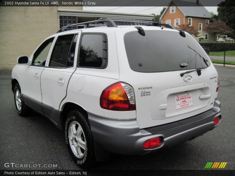 Nordic White / Gray 2002 Hyundai Santa Fe LX AWD