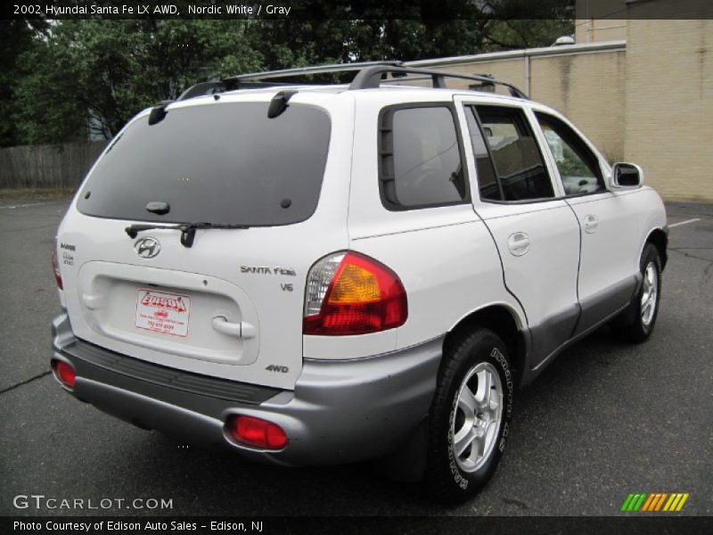 Nordic White / Gray 2002 Hyundai Santa Fe LX AWD