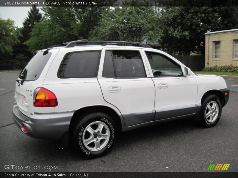 Nordic White / Gray 2002 Hyundai Santa Fe LX AWD