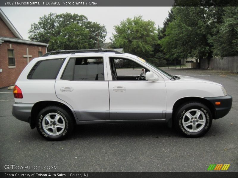 Nordic White / Gray 2002 Hyundai Santa Fe LX AWD