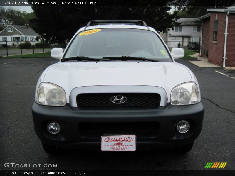 Nordic White / Gray 2002 Hyundai Santa Fe LX AWD