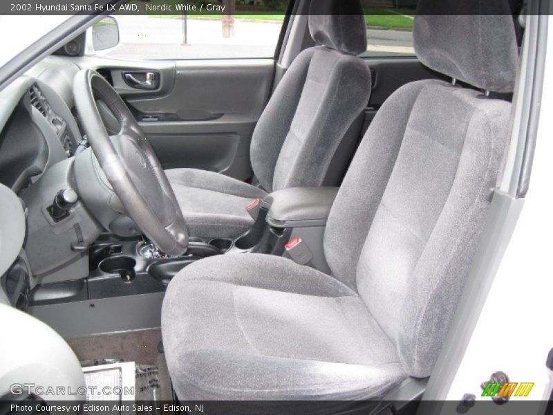 Nordic White / Gray 2002 Hyundai Santa Fe LX AWD