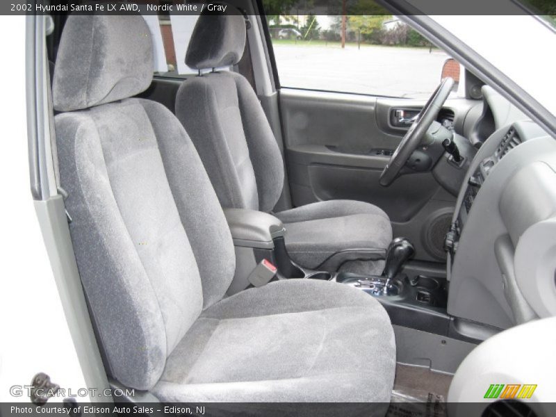 Nordic White / Gray 2002 Hyundai Santa Fe LX AWD