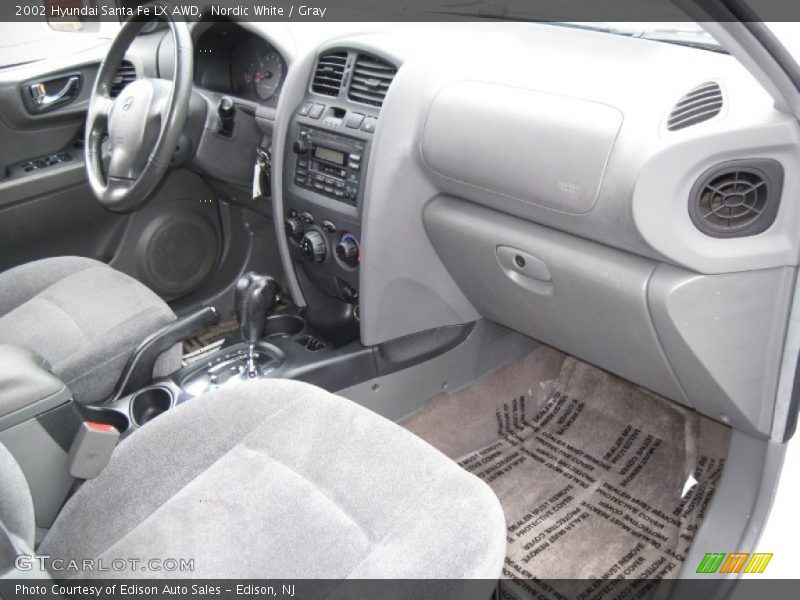 Nordic White / Gray 2002 Hyundai Santa Fe LX AWD