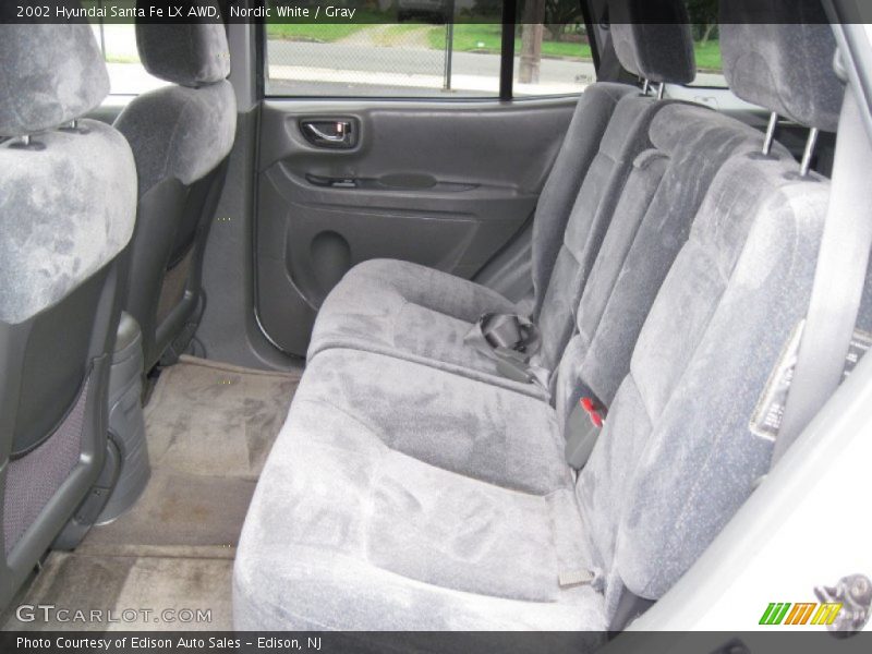 Nordic White / Gray 2002 Hyundai Santa Fe LX AWD