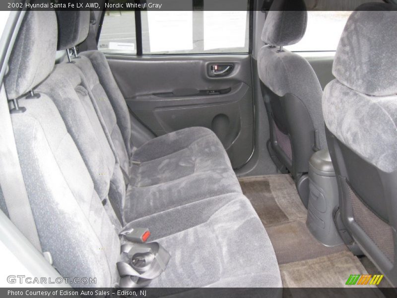 Nordic White / Gray 2002 Hyundai Santa Fe LX AWD
