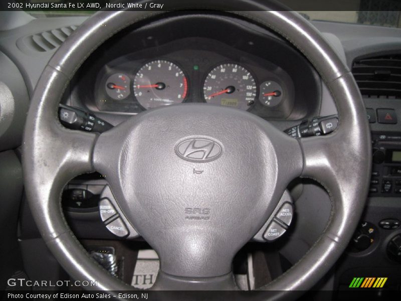Nordic White / Gray 2002 Hyundai Santa Fe LX AWD