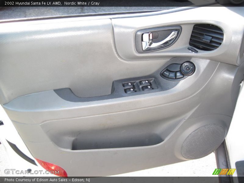 Nordic White / Gray 2002 Hyundai Santa Fe LX AWD
