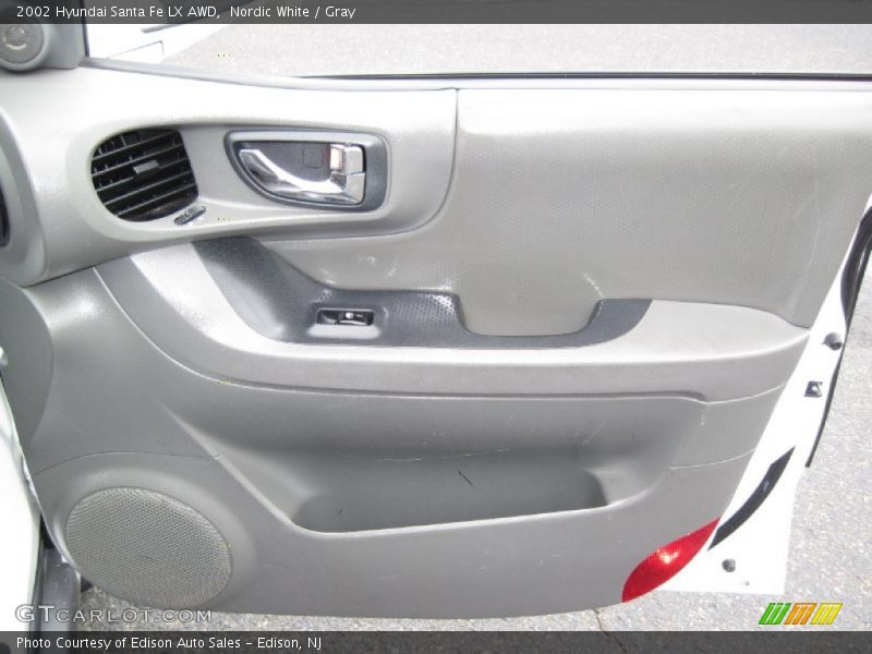 Nordic White / Gray 2002 Hyundai Santa Fe LX AWD