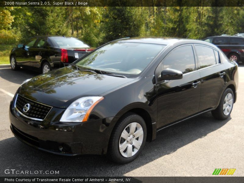 Super Black / Beige 2008 Nissan Sentra 2.0 S