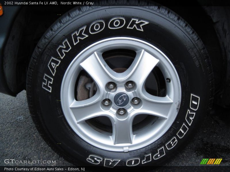 Nordic White / Gray 2002 Hyundai Santa Fe LX AWD