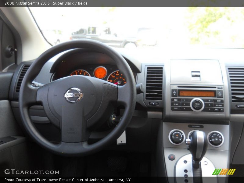 Super Black / Beige 2008 Nissan Sentra 2.0 S