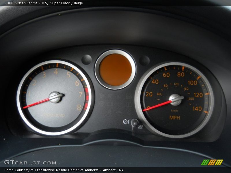 Super Black / Beige 2008 Nissan Sentra 2.0 S