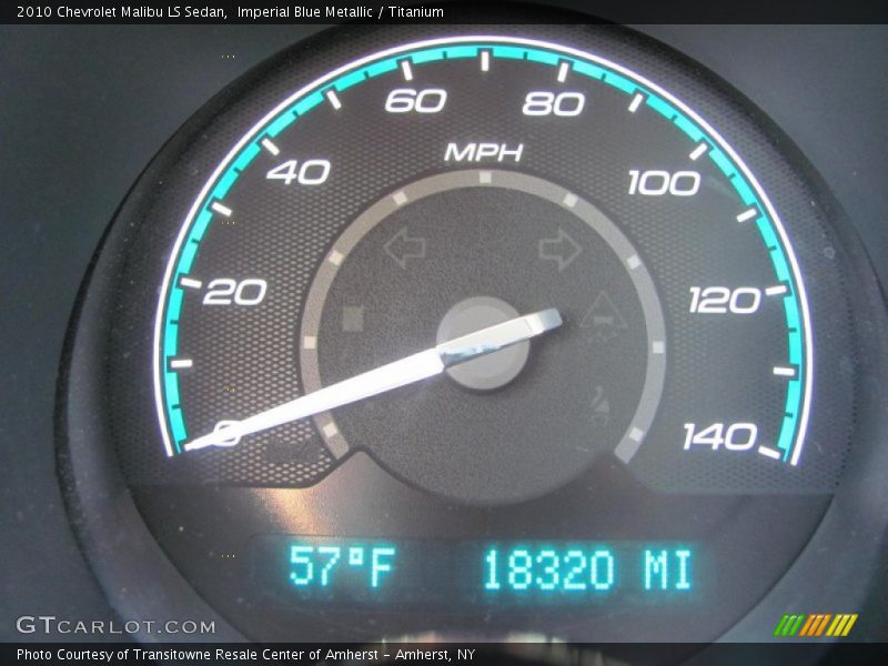 Imperial Blue Metallic / Titanium 2010 Chevrolet Malibu LS Sedan