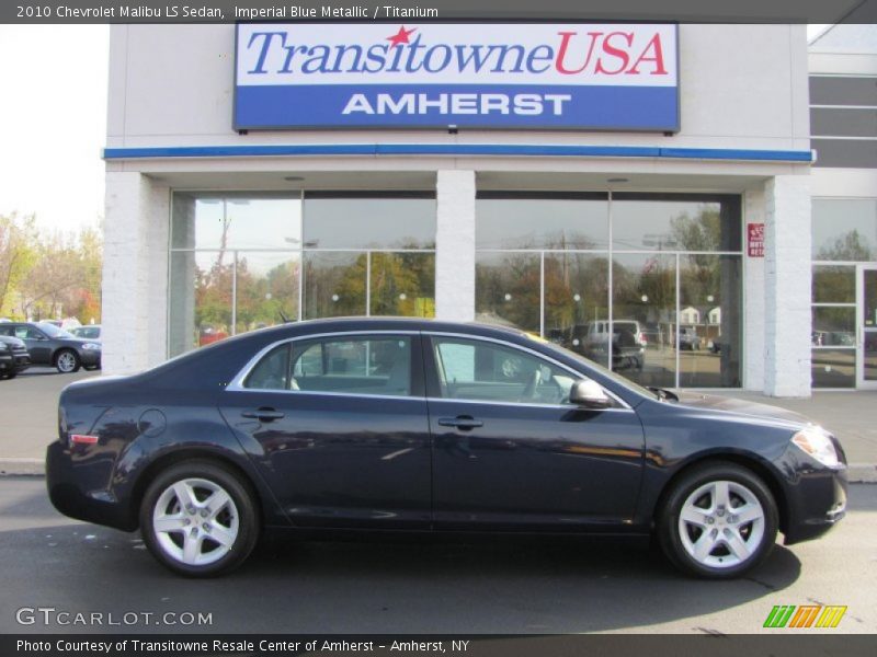 Imperial Blue Metallic / Titanium 2010 Chevrolet Malibu LS Sedan