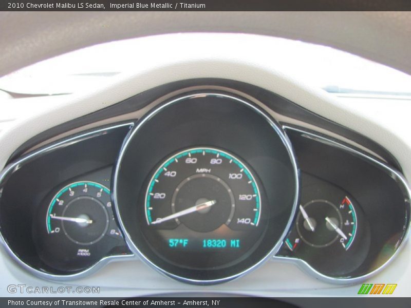 Imperial Blue Metallic / Titanium 2010 Chevrolet Malibu LS Sedan