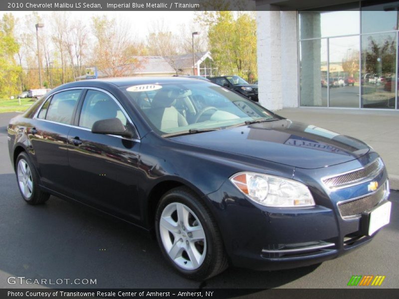 Imperial Blue Metallic / Titanium 2010 Chevrolet Malibu LS Sedan