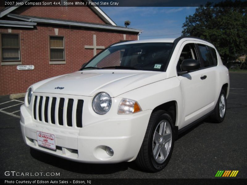 Stone White / Pastel Slate Gray 2007 Jeep Compass Sport 4x4