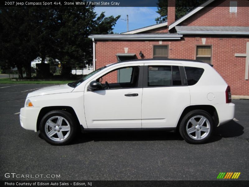 Stone White / Pastel Slate Gray 2007 Jeep Compass Sport 4x4