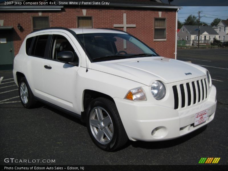 Stone White / Pastel Slate Gray 2007 Jeep Compass Sport 4x4