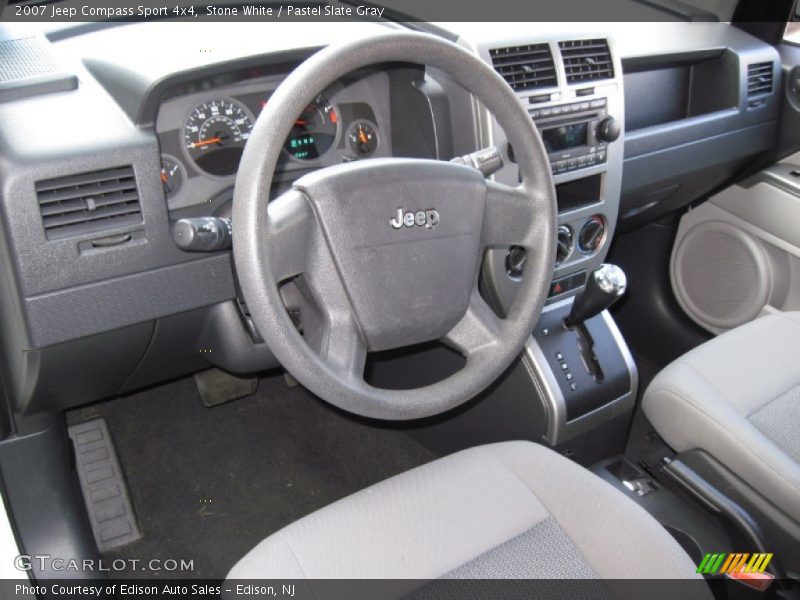 Stone White / Pastel Slate Gray 2007 Jeep Compass Sport 4x4