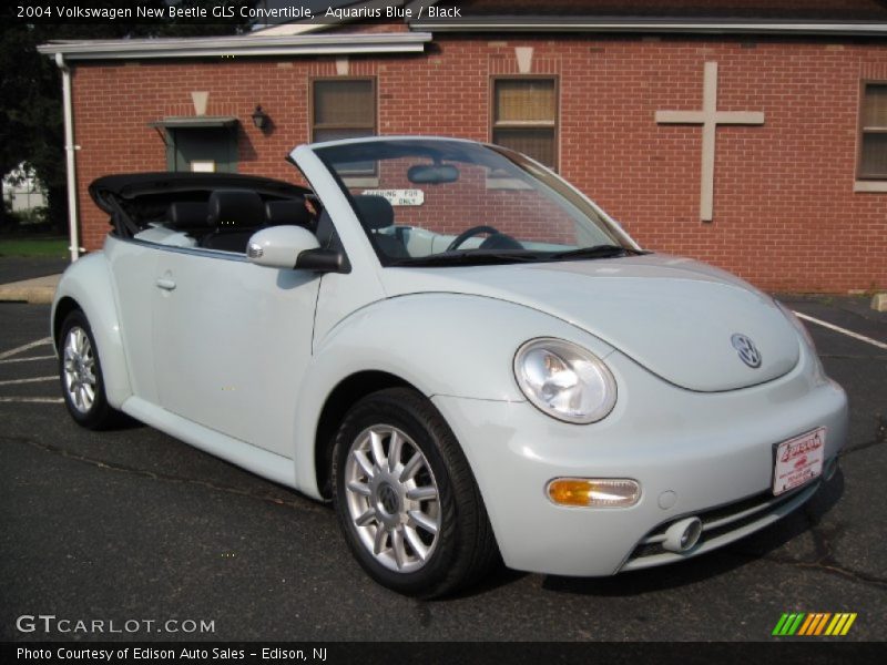Aquarius Blue / Black 2004 Volkswagen New Beetle GLS Convertible