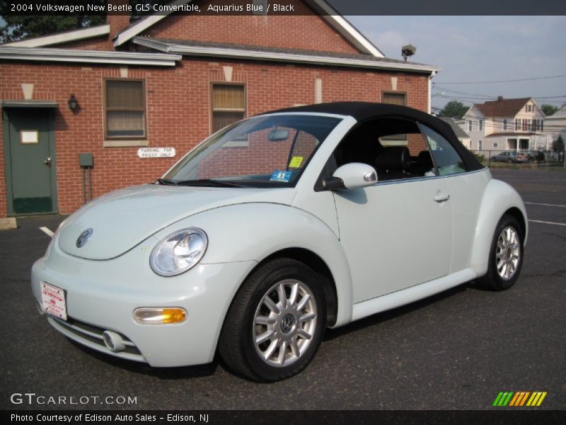 Aquarius Blue / Black 2004 Volkswagen New Beetle GLS Convertible