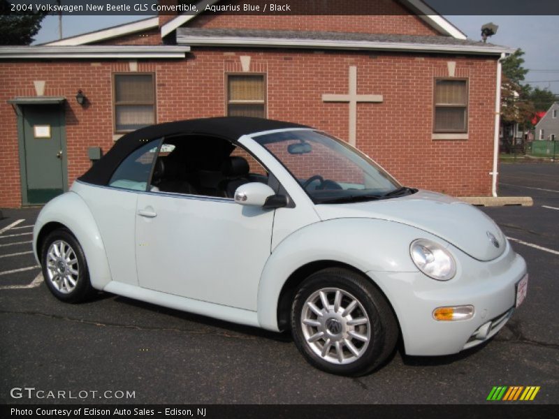 Aquarius Blue / Black 2004 Volkswagen New Beetle GLS Convertible