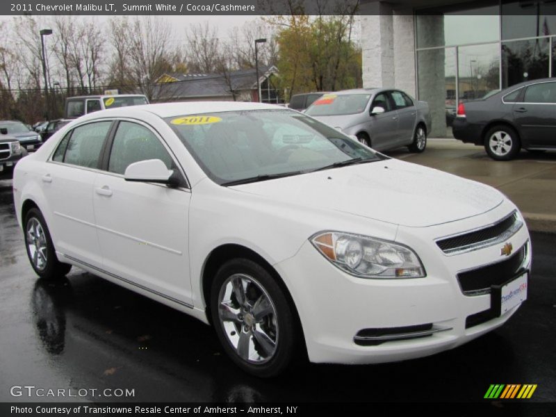 Summit White / Cocoa/Cashmere 2011 Chevrolet Malibu LT
