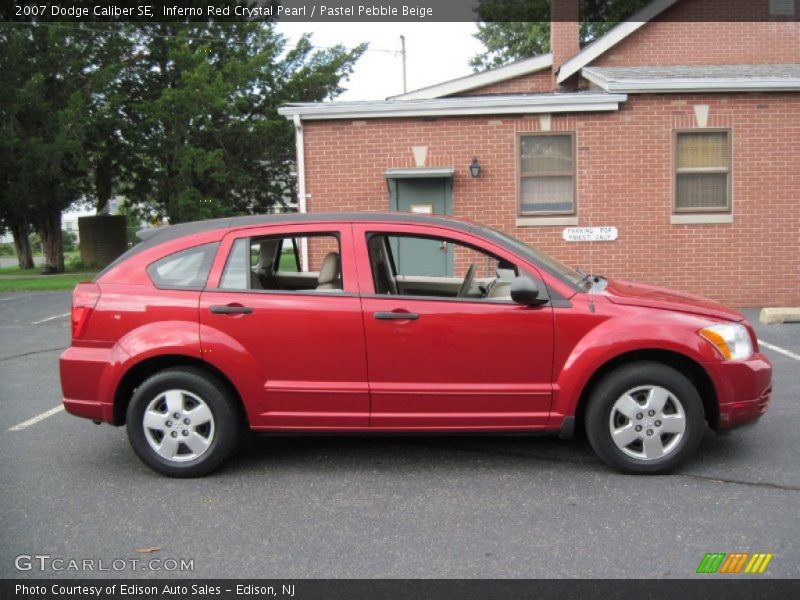 Inferno Red Crystal Pearl / Pastel Pebble Beige 2007 Dodge Caliber SE