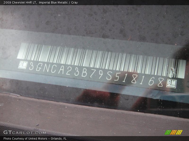 Imperial Blue Metallic / Gray 2009 Chevrolet HHR LT