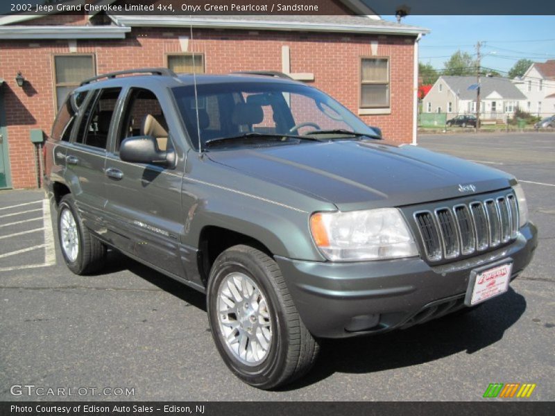 Onyx Green Pearlcoat / Sandstone 2002 Jeep Grand Cherokee Limited 4x4