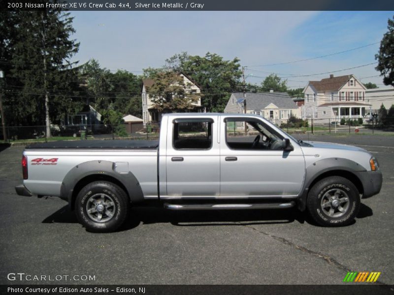 Silver Ice Metallic / Gray 2003 Nissan Frontier XE V6 Crew Cab 4x4
