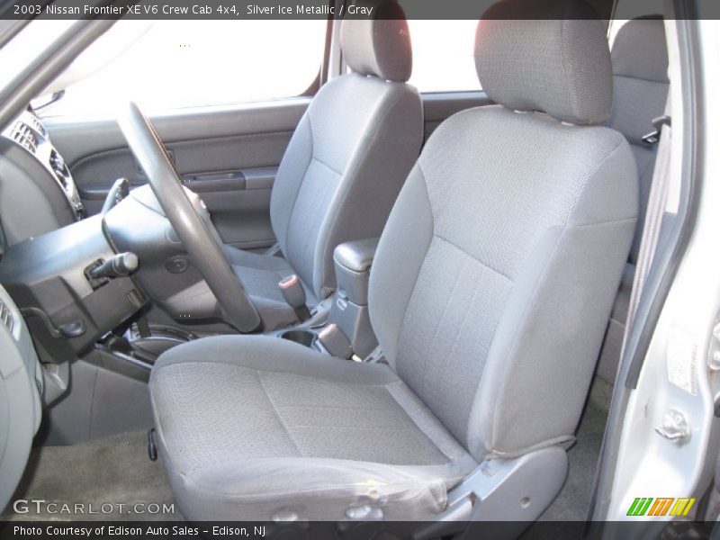 Silver Ice Metallic / Gray 2003 Nissan Frontier XE V6 Crew Cab 4x4