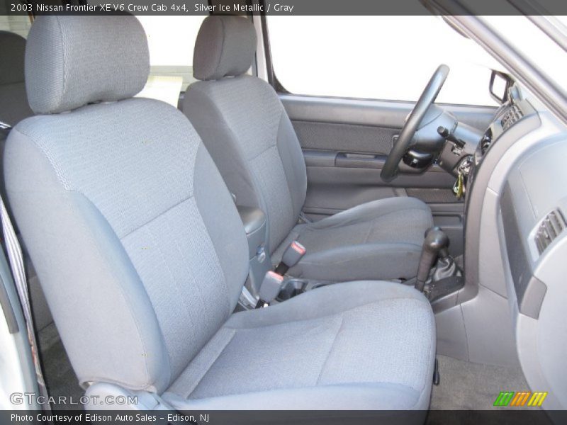 Silver Ice Metallic / Gray 2003 Nissan Frontier XE V6 Crew Cab 4x4