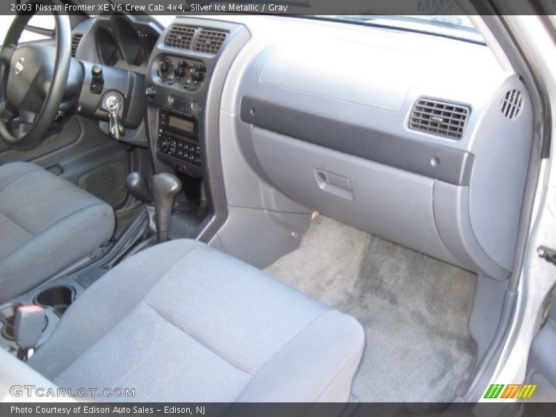 Silver Ice Metallic / Gray 2003 Nissan Frontier XE V6 Crew Cab 4x4