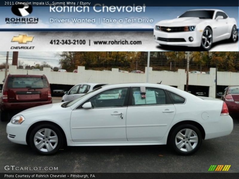 Summit White / Ebony 2011 Chevrolet Impala LS