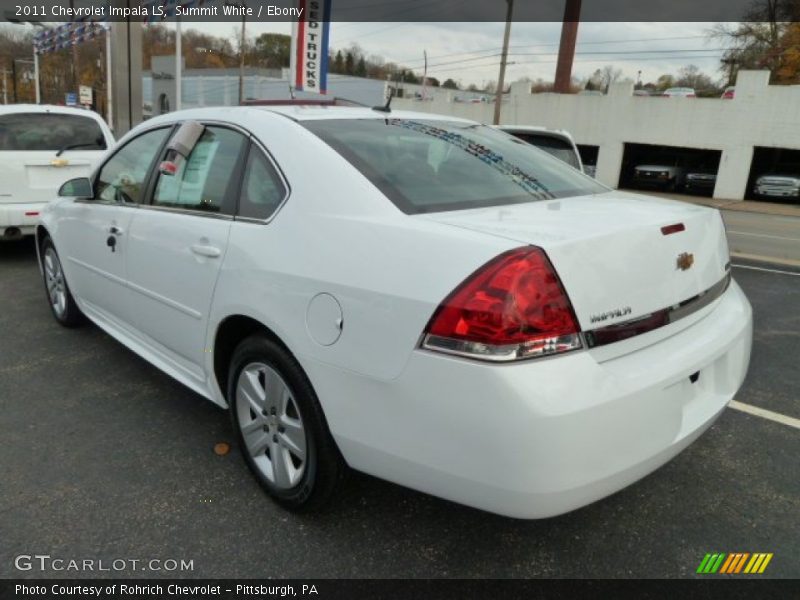 Summit White / Ebony 2011 Chevrolet Impala LS