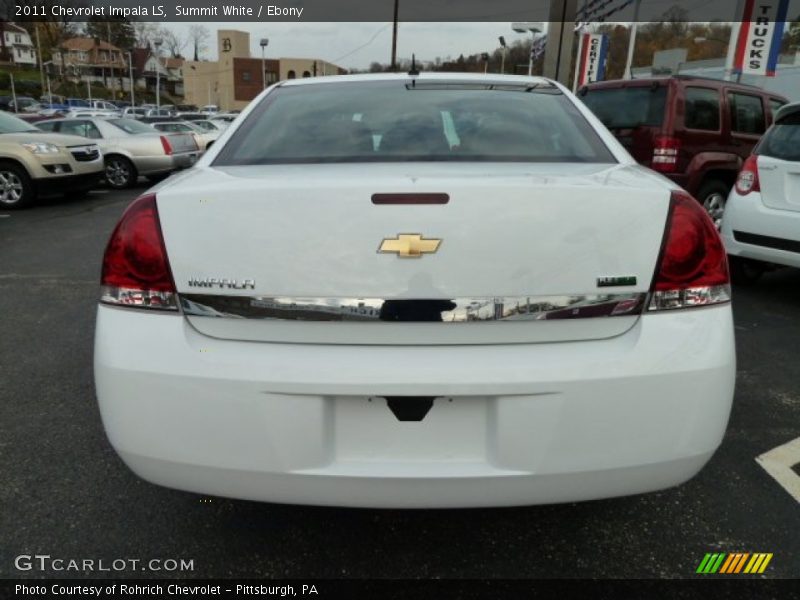 Summit White / Ebony 2011 Chevrolet Impala LS